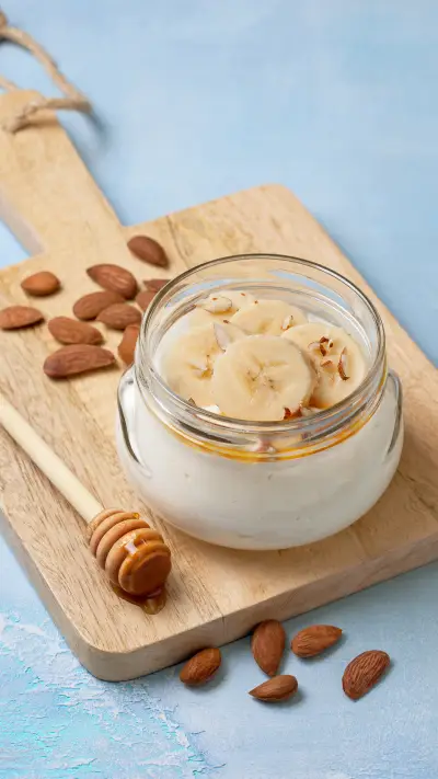 Homemade banana yogurt 92