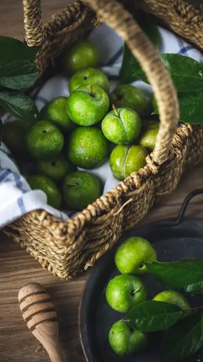 Hand in hand teaching you how to make wine with green plums