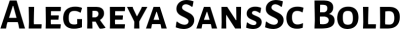 Alegreya SansSc Bold