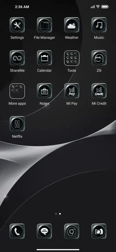 Black UI IZ V13 - Screenshot 3