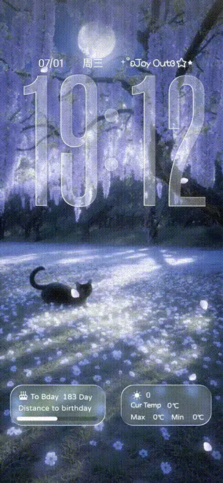 Cat in Blooms THEME for Xiaomi MIUI HyperOS