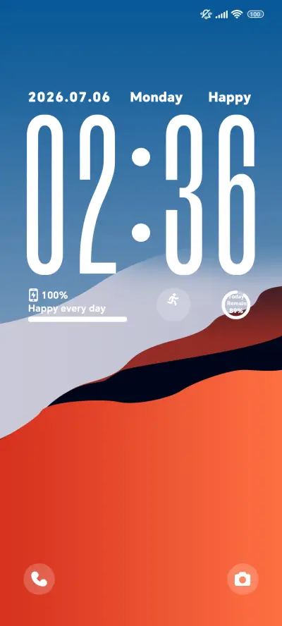 Azure Orange Peaks THEME for Xiaomi MIUI HyperOS
