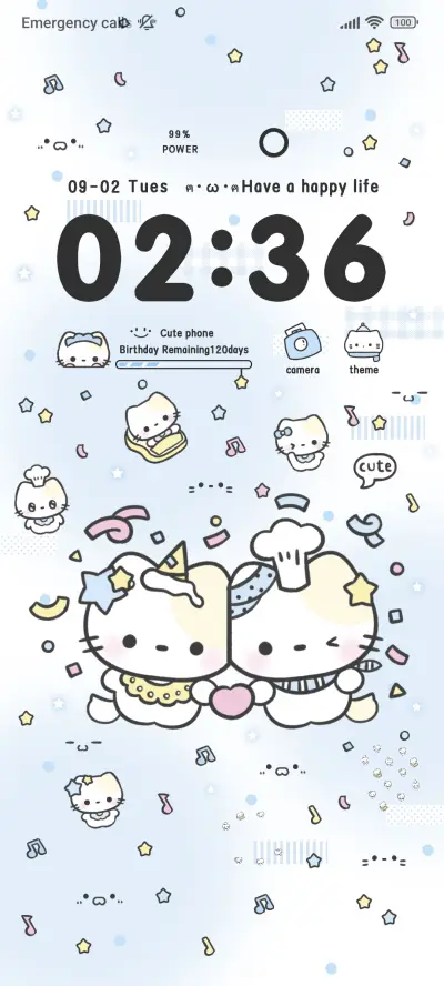 Cute Aqua Kitty - Screenshot 2