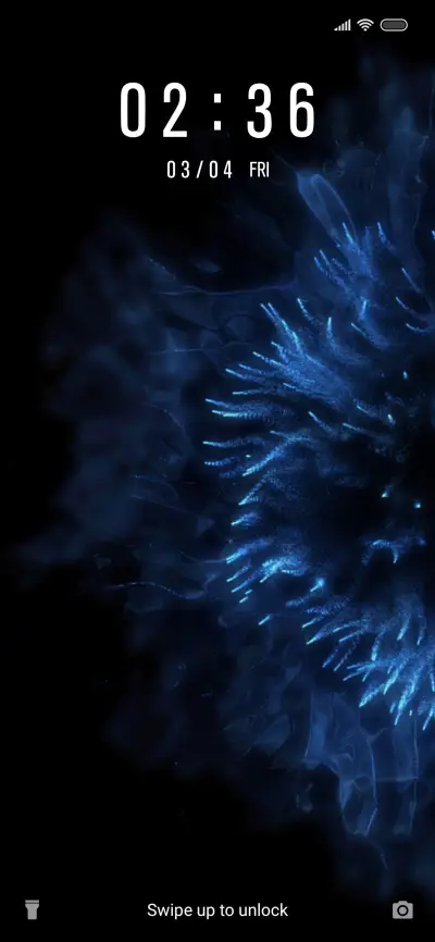 Abstract Dark Blue THEME for Xiaomi MIUI HyperOS