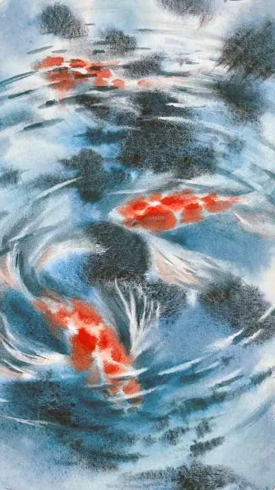 Lucky Koi Fish Illustration