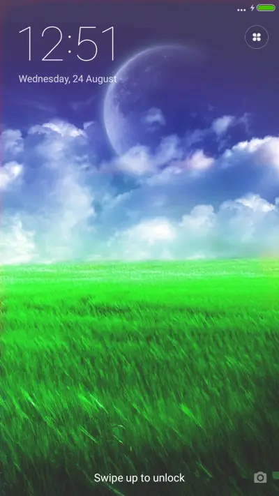 moon on grassland