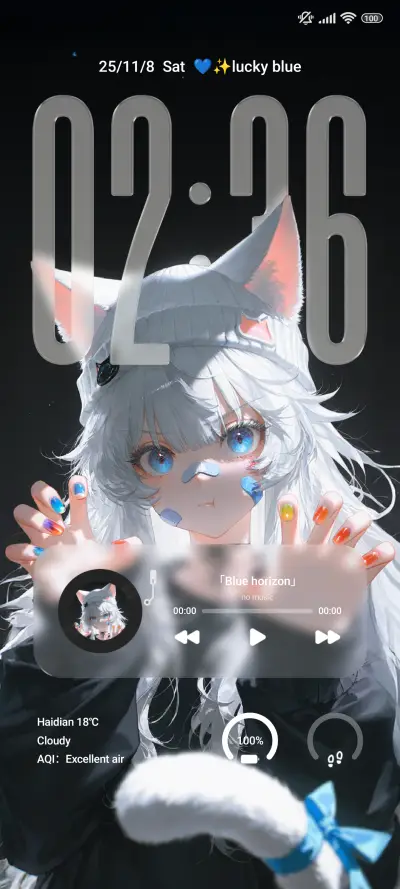 Cat Girl THEME for Xiaomi MIUI HyperOS