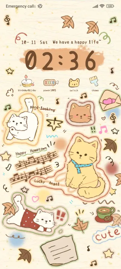 Autumn Doodle Meow - Screenshot 2