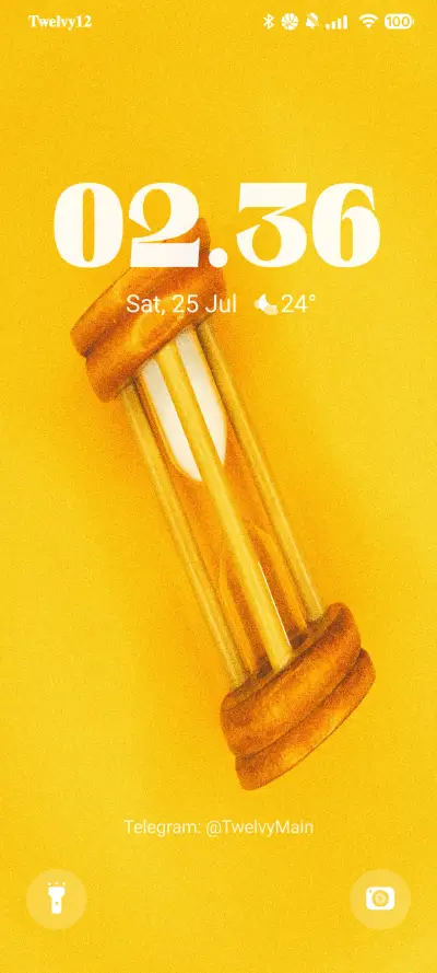 Yellow Hourglass THEME for Xiaomi MIUI HyperOS