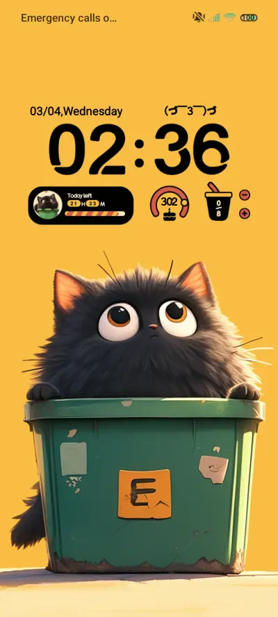 Hide and Seek Cat THEME for Xiaomi MIUI HyperOS