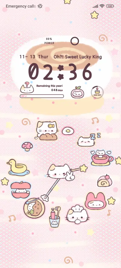 Kitty Doodle Clock - Screenshot 2