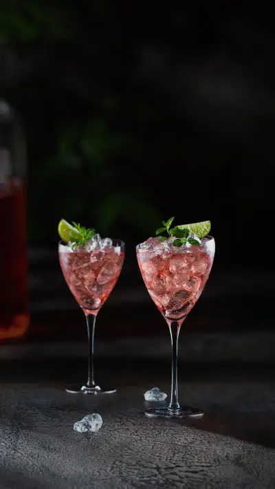 Summer Cocktail with Rose Wine, Lime, Mint and Ice - Screenshot 1