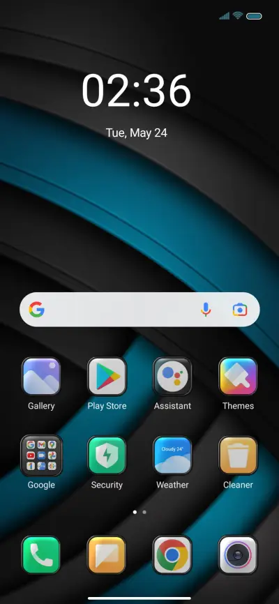 Simple blue black - Screenshot 2