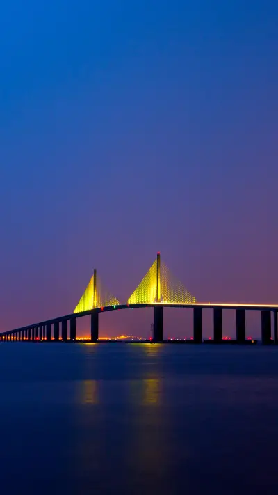 Sunshine Skyway Bridge at Dusk