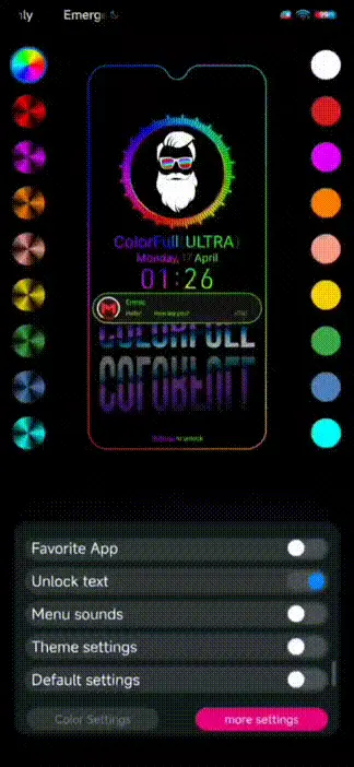 ColorfullClock THEME for Xiaomi MIUI HyperOS