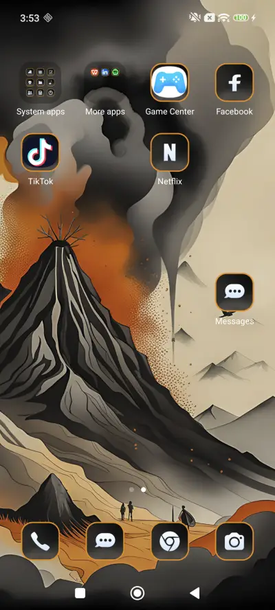 volcano painting - Screenshot 3