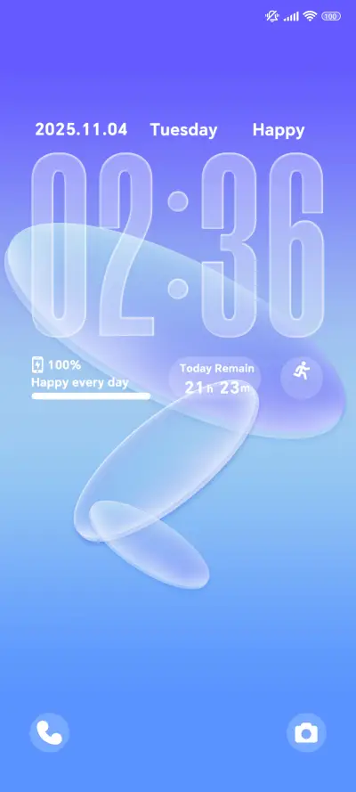 Blue Frost Glass THEME for Xiaomi MIUI HyperOS
