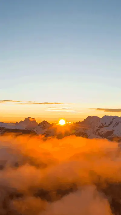 Sunset at the mountain