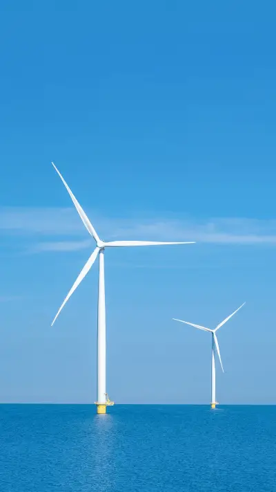 Offshore Windmill Farm in the Ocean Westermeerwind Park