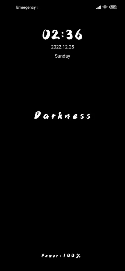 Literal darkness