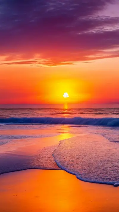 Summer sunset by the sea