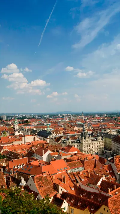 Town view with town hall rathaus from schlossberg gratz - Screenshot 1