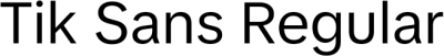 Tik Sans Regular FONT for Xiaomi MIUI HyperOS