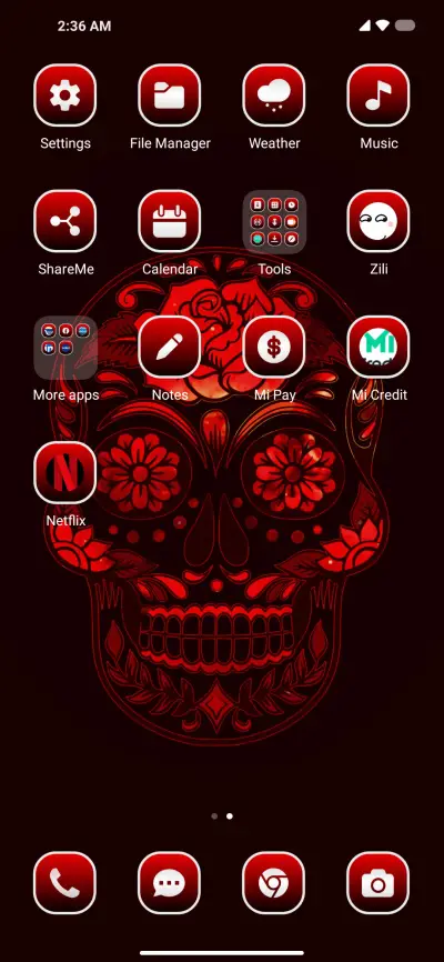 Neon Rose Skull - Screenshot 3