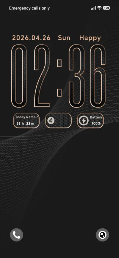Dark Gold Vein THEME for Xiaomi MIUI HyperOS