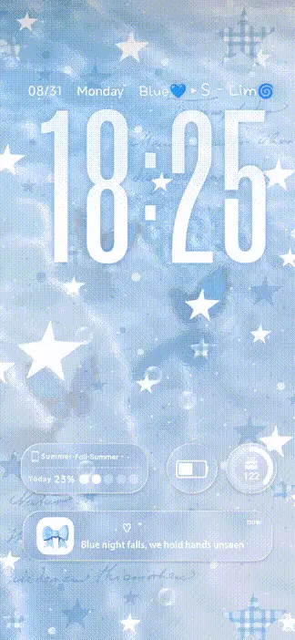 Ice Blue Star THEME for Xiaomi MIUI HyperOS