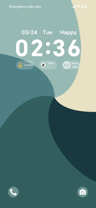 Teal Cream Curve THEME for Xiaomi MIUI HyperOS